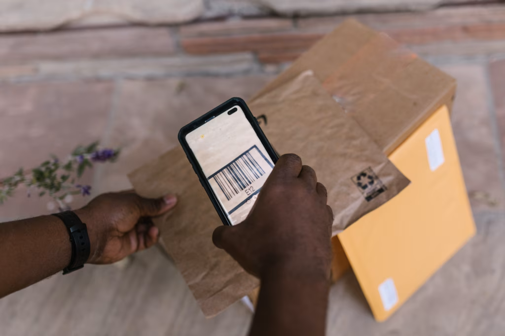 Scanning package barcode with smartphone
