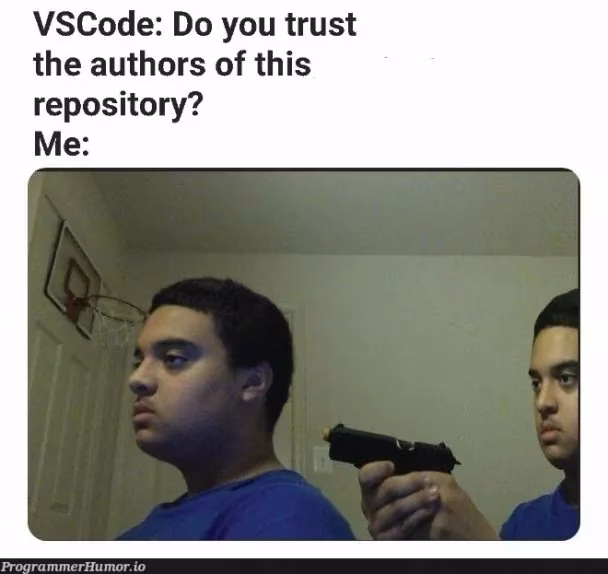 vscode: you trust the authors of this repository?