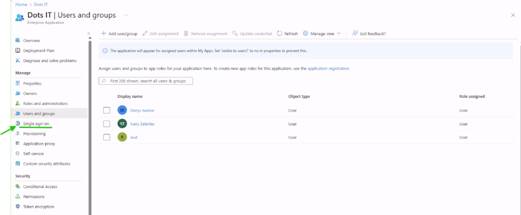 dots entra sso setup 10