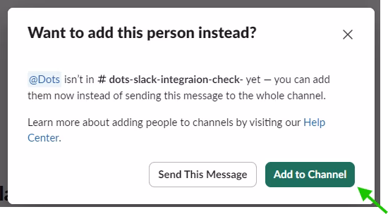 slack add to channel
